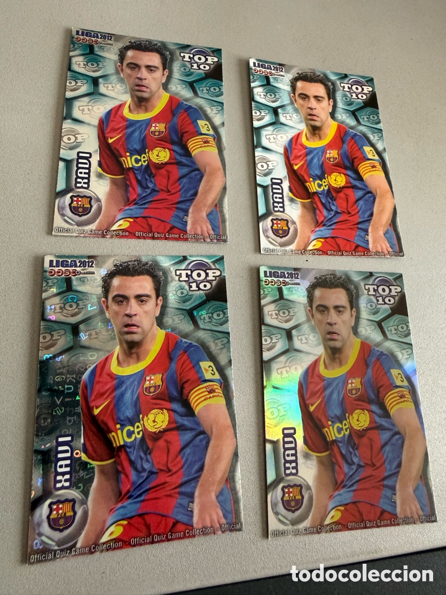 Cromos de Futebol: MUNDICROMO 2012. n 613. Top 10. XAVI. 4 cromos diferentes