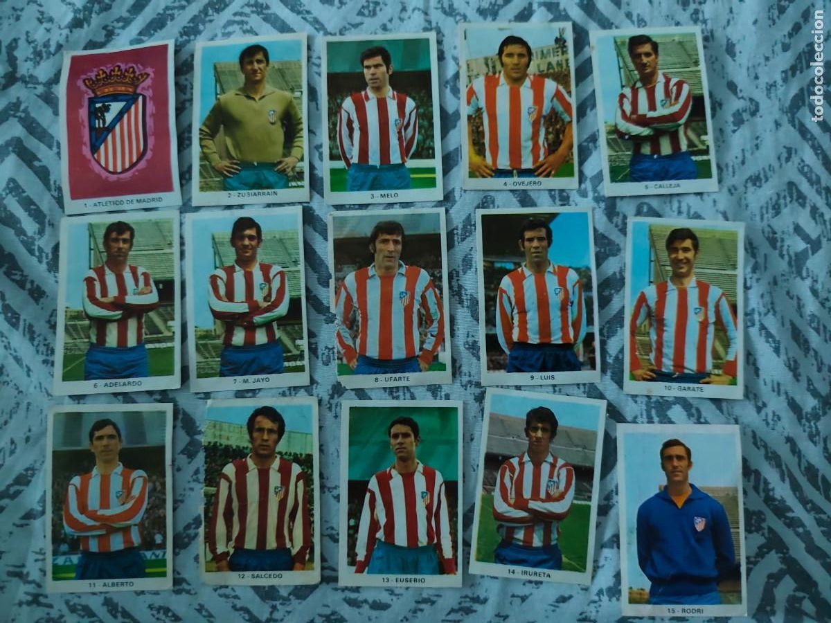 Cromos de F&uacute;tbol: Lote 15 cromos Campeonato Nacional de Liga 1971 Ruiz Romero