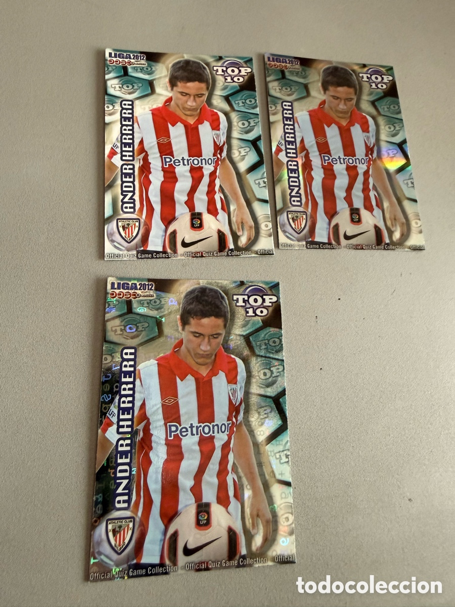 Cromos de F&uacute;tbol: MUNDICROMO 2012. n 617. Top 10. ANDER HERRERA. 3 cromos diferentes