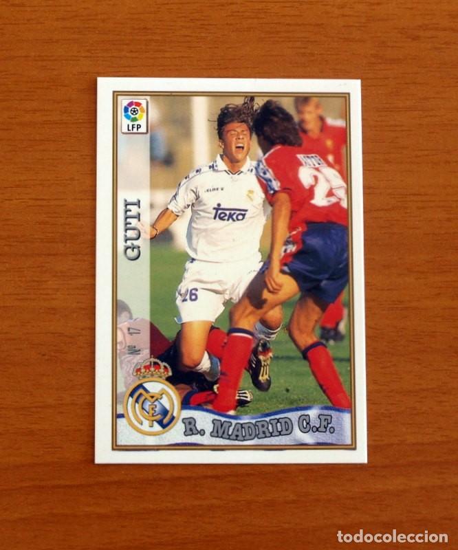 Cromos de F&uacute;tbol: Real Madrid - N&ordm; 17 Guti - Mundicromo ficha de la Liga 1997-1998, 97-98