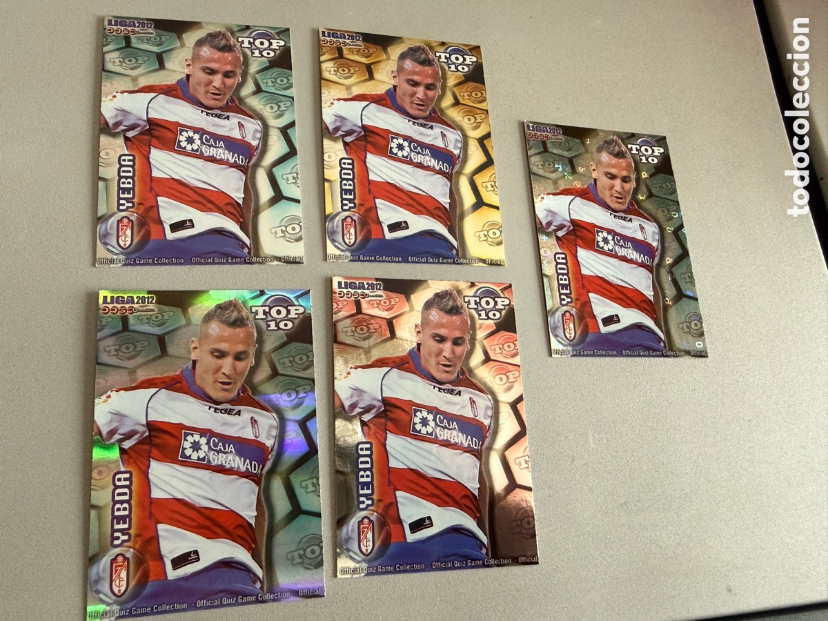 Cromos de F&uacute;tbol: MUNDICROMO 2012. n 621. Top 10. YEBDA. 4 cromos diferentes