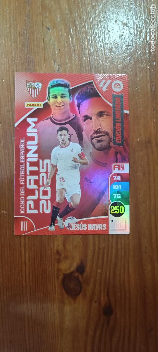 Cromos de F&uacute;tbol: ESUS NAVAS SEVILLA EDICION LIMITADA PLATINUM ⚽ PANINI LIGA ADRENALYN XL 2024 2025 24 25 ⚽