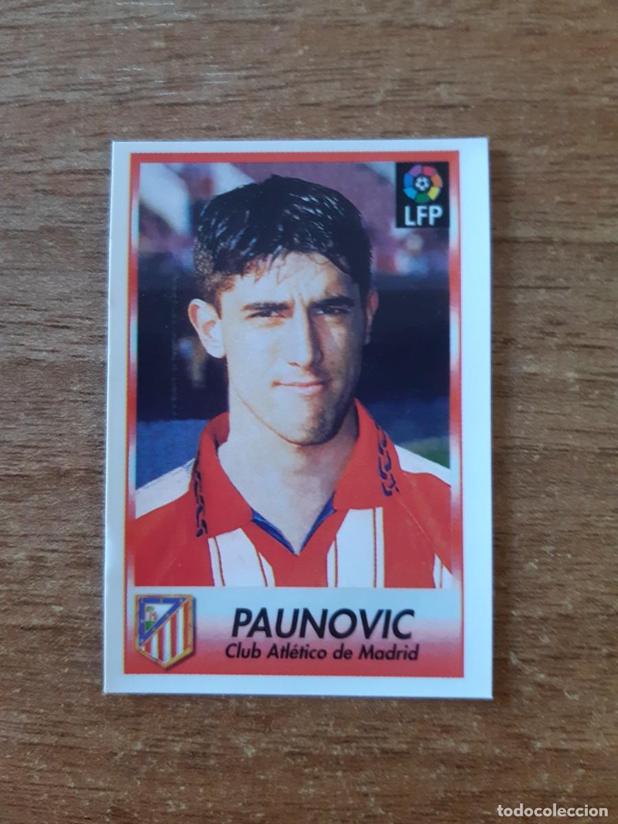 Cromos de F&uacute;tbol: N&deg;304 Fichaje Paunovic (Atl&eacute;tico Madrid) Liga 96-97 BOLLYCAO. Trasera Sigue La Liga. Nunca pegado