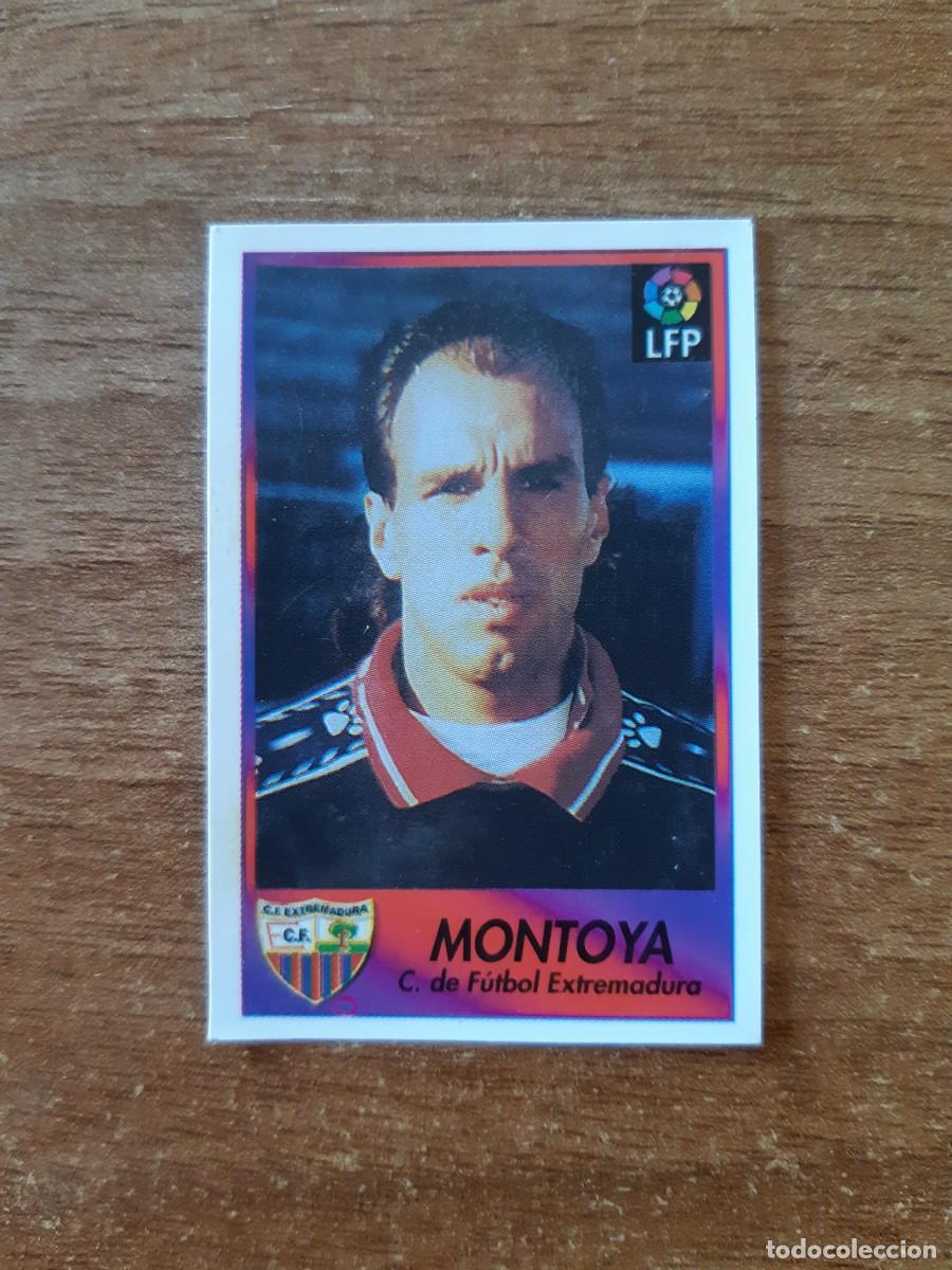 Cromos de F&uacute;tbol: N&deg;298 Fichaje N. Montoya (Extremadura) Liga 96-97 BOLLYCAO. Trasera normal. Nunca pegado, sin pegar