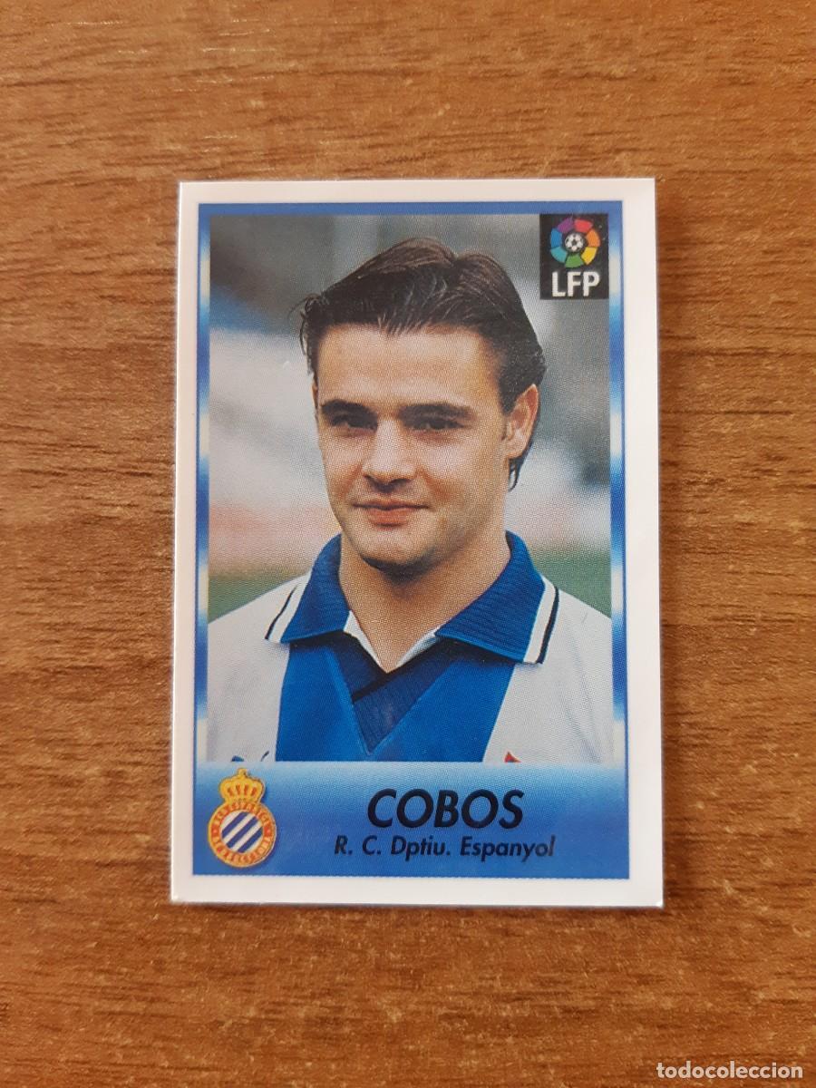 Cromos de F&uacute;tbol: N&deg;296 Fichaje Cobos (Espa&ntilde;ol) Liga 96-97 BOLLYCAO. Trasera normal. Nunca pegado, sin pegar