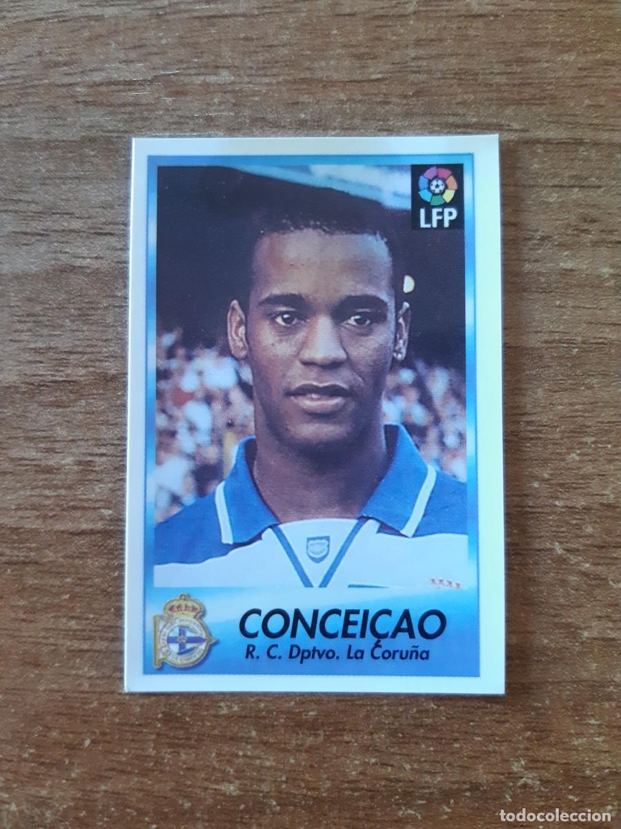 Cromos de F&uacute;tbol: N&deg;292 Fichaje Concei&ccedil;ao (Deportivo Coru&ntilde;a) Liga 96-97 BOLLYCAO. Trasera Sigue La Liga. Nunca pegado