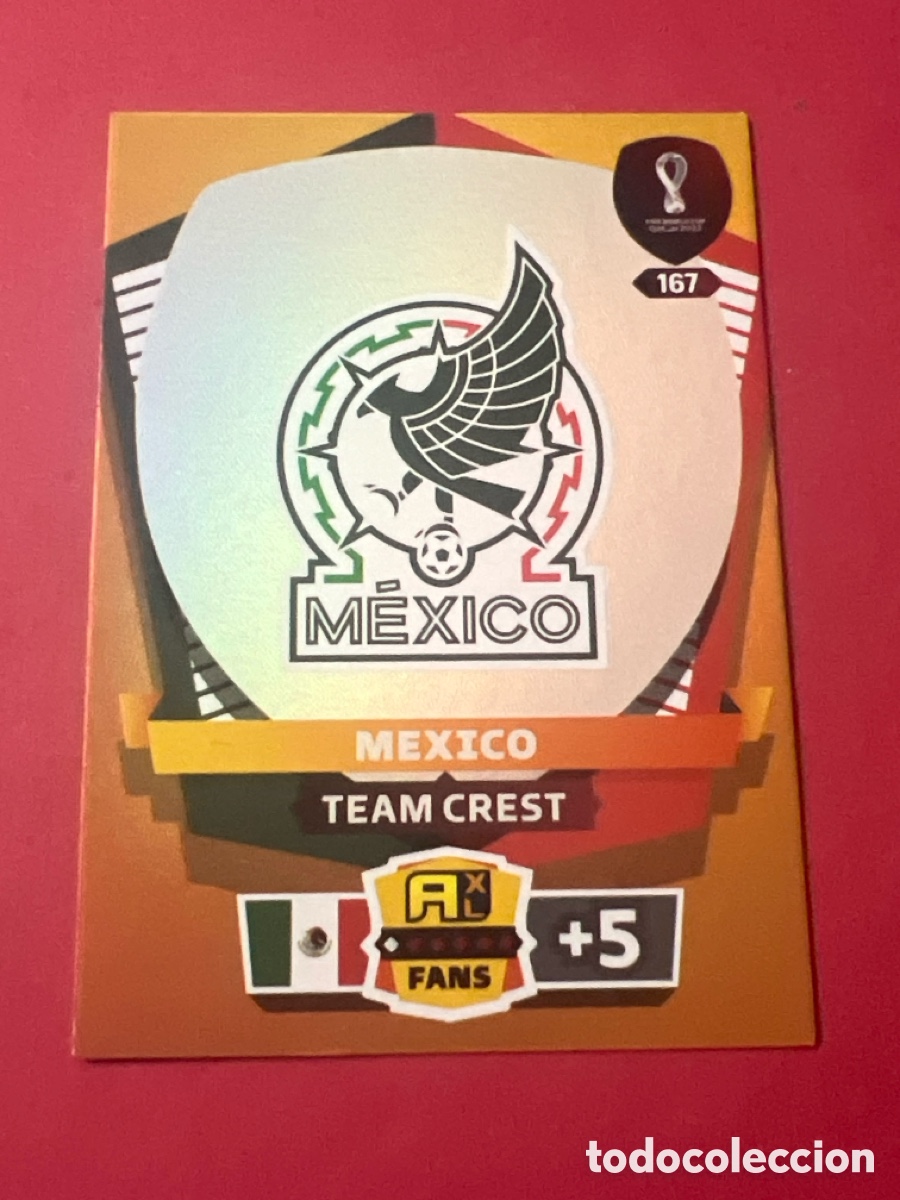 Football Stickers: C9662. 167 ESCUDO MEXICO ADRENALYN QATAR 2022 MUNDIAL CROMO 22 FUTBOL