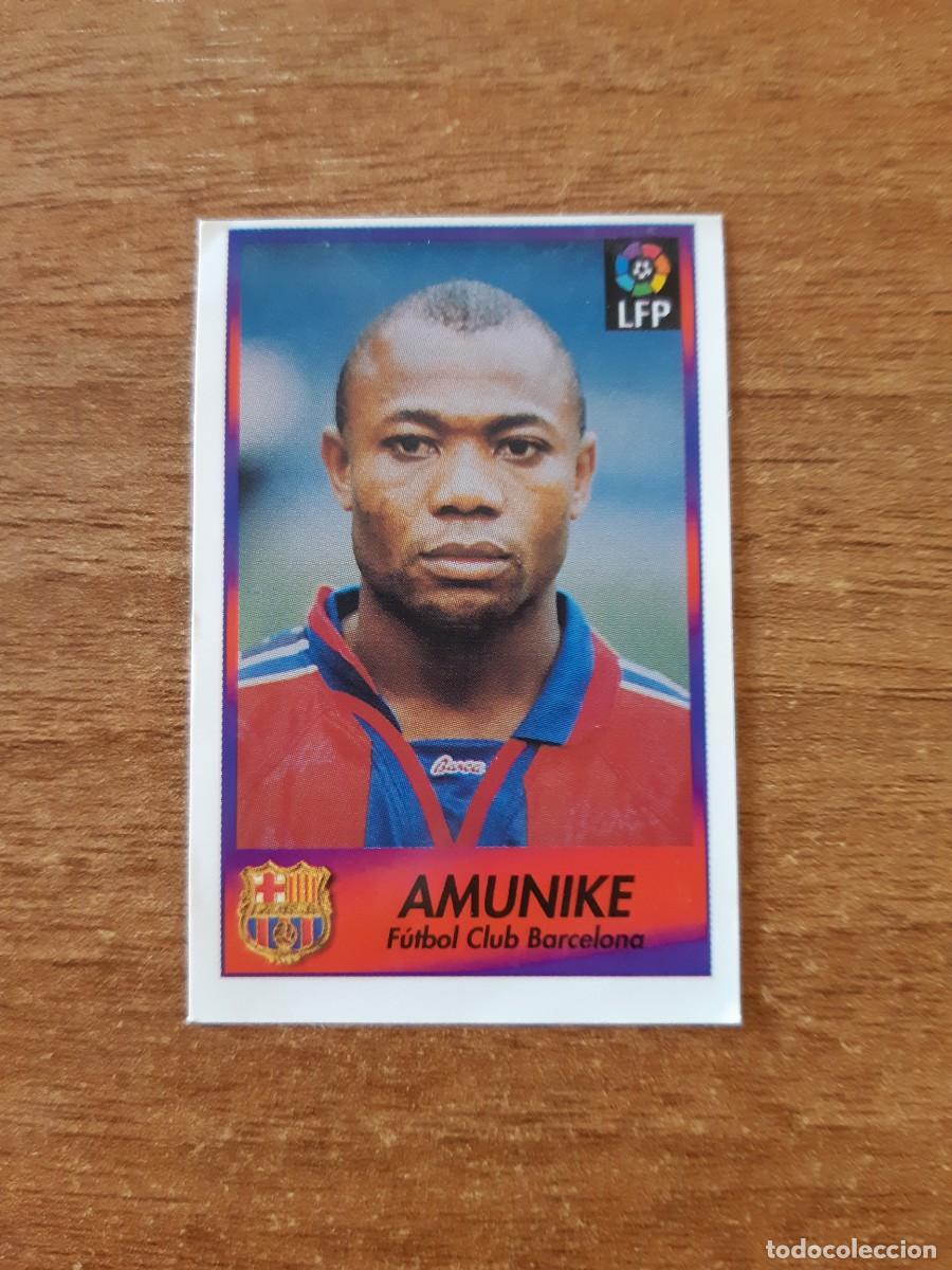Football Stickers: N&deg;288 Fichaje Amunike (Barcelona) Liga 96-97 BOLLYCAO. Trasera normal. Nunca pegado, sin pegar