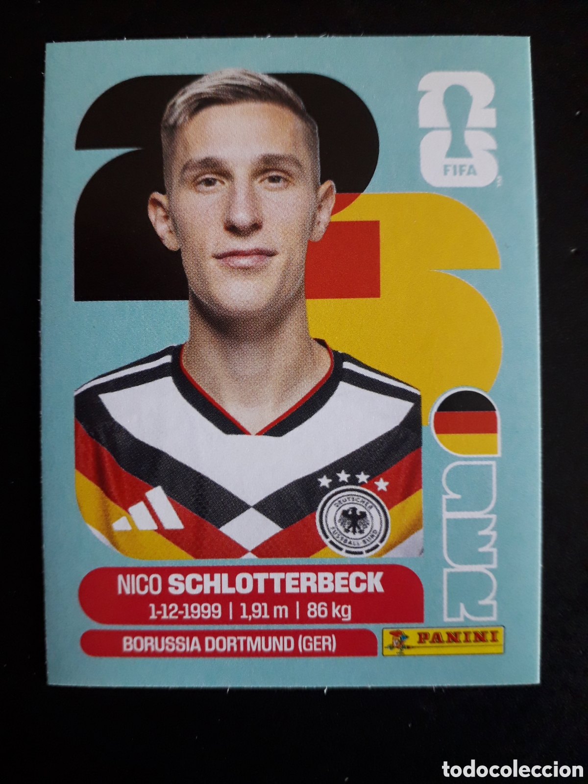 Fu&szlig;ball-Sticker: SCHLOTTERBECK ALEMANIA GER 5 MUNDIAL F&Uacute;TBOL 2026 FIFA WORLD CUP PANINI SIN PEGAR PEDIDO M&Iacute;NIMO 3&euro;