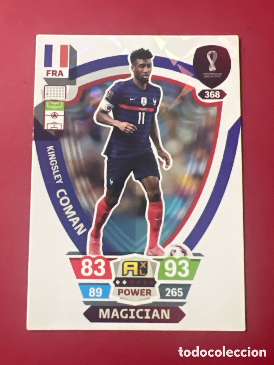 Football Stickers: C9690. 368 COMAN FRANCIA ADRENALYN QATAR 2022 MUNDIAL CROMO 22 FUTBOL