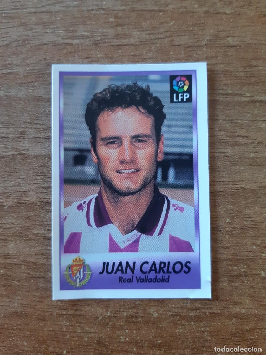 Cromos de F&uacute;tbol: N&deg;265 Juan Carlos (Valladolid) Liga 96-97 BOLLYCAO. Trasera Sigue La Liga. Nunca pegado, sin pegar