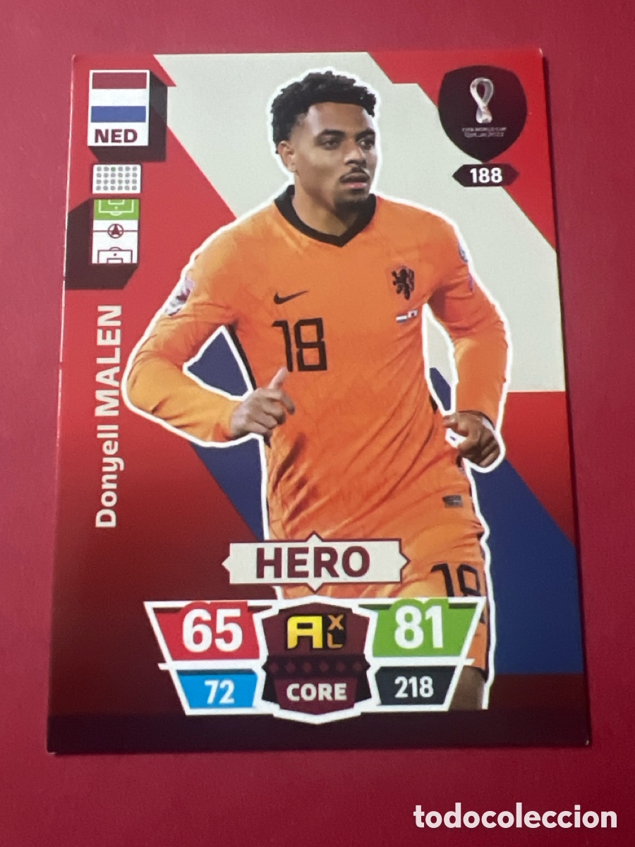 Cromos de Futebol: C9716. 188 Malen Hero Adrenalyn Mundial 2022
