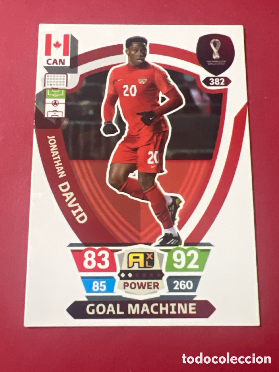 Cromos de F&uacute;tbol: C9723. 382 DAVID CANADA ADRENALYN QATAR 2022 MUNDIAL CROMO 22 FUTBOL