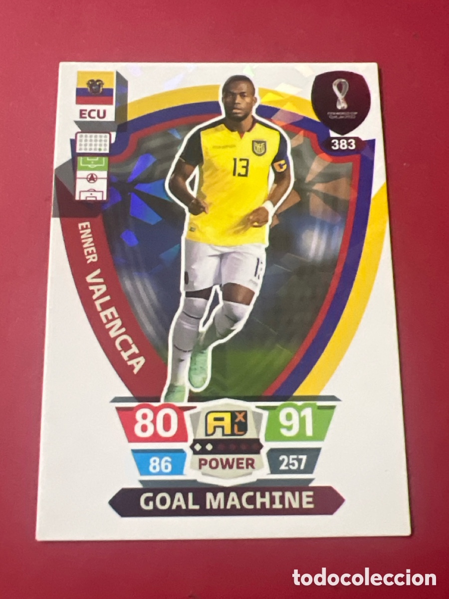 Cromos de F&uacute;tbol: C9729. VALENCIA 383 ECUADOR GOAL MACHINE ADRENALYN MUNDIAL QATAR 2022 FIFA WORLD CUP