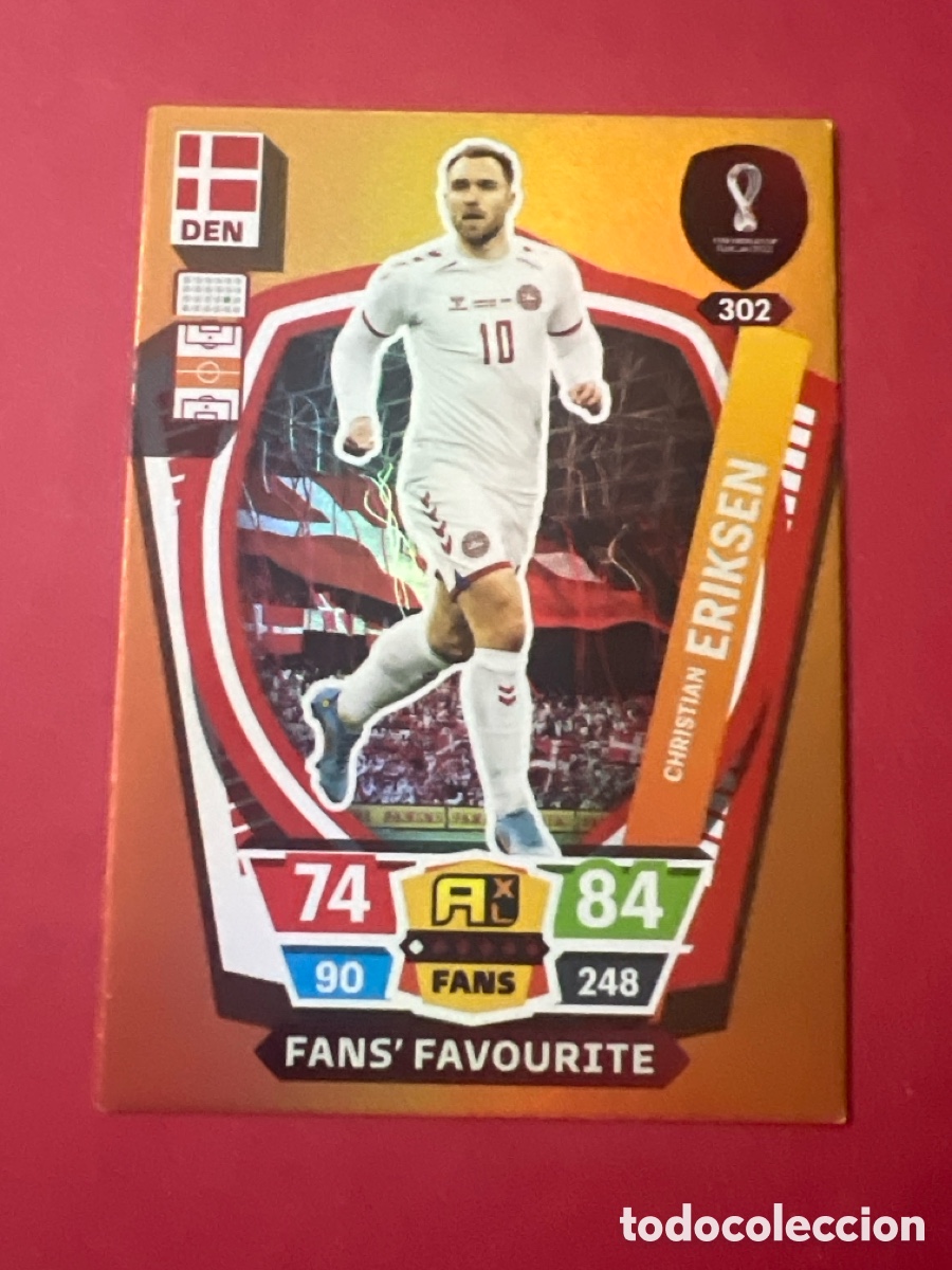 Cromos de F&uacute;tbol: C9768. 302 ERIKSEN FANS' FAVOURITE DINAMARCA ADRENALYN XL MUNDIAL WORLD CUP QATAR 2022 PANINI 22