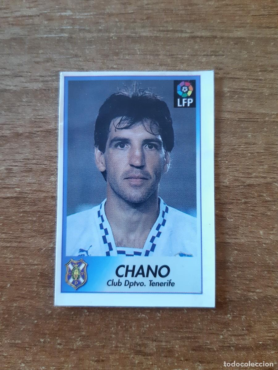 Cromos de F&uacute;tbol: N&deg;243 Chano (Tenerife) Liga 96-97 BOLLYCAO. Trasera normal. Nunca pegado, sin pegar