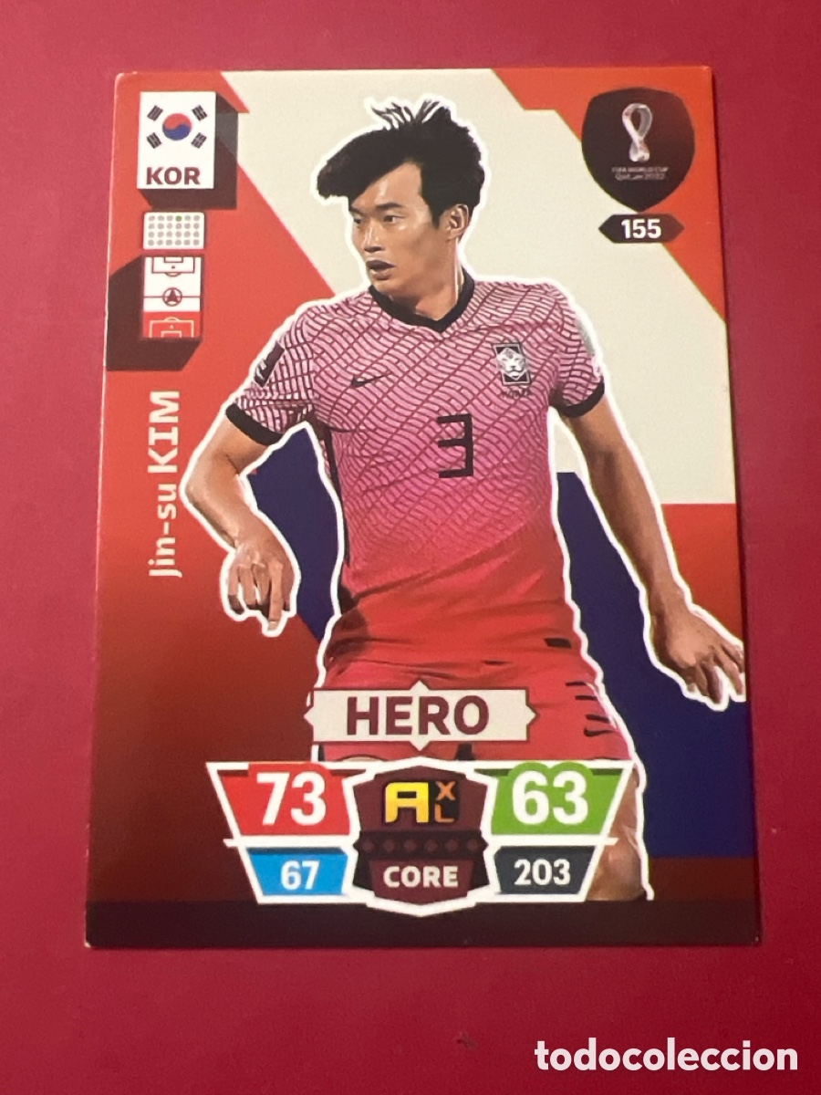 Cromos de F&uacute;tbol: C9771. 155 Kim Hero Adrenalyn Mundial 2022