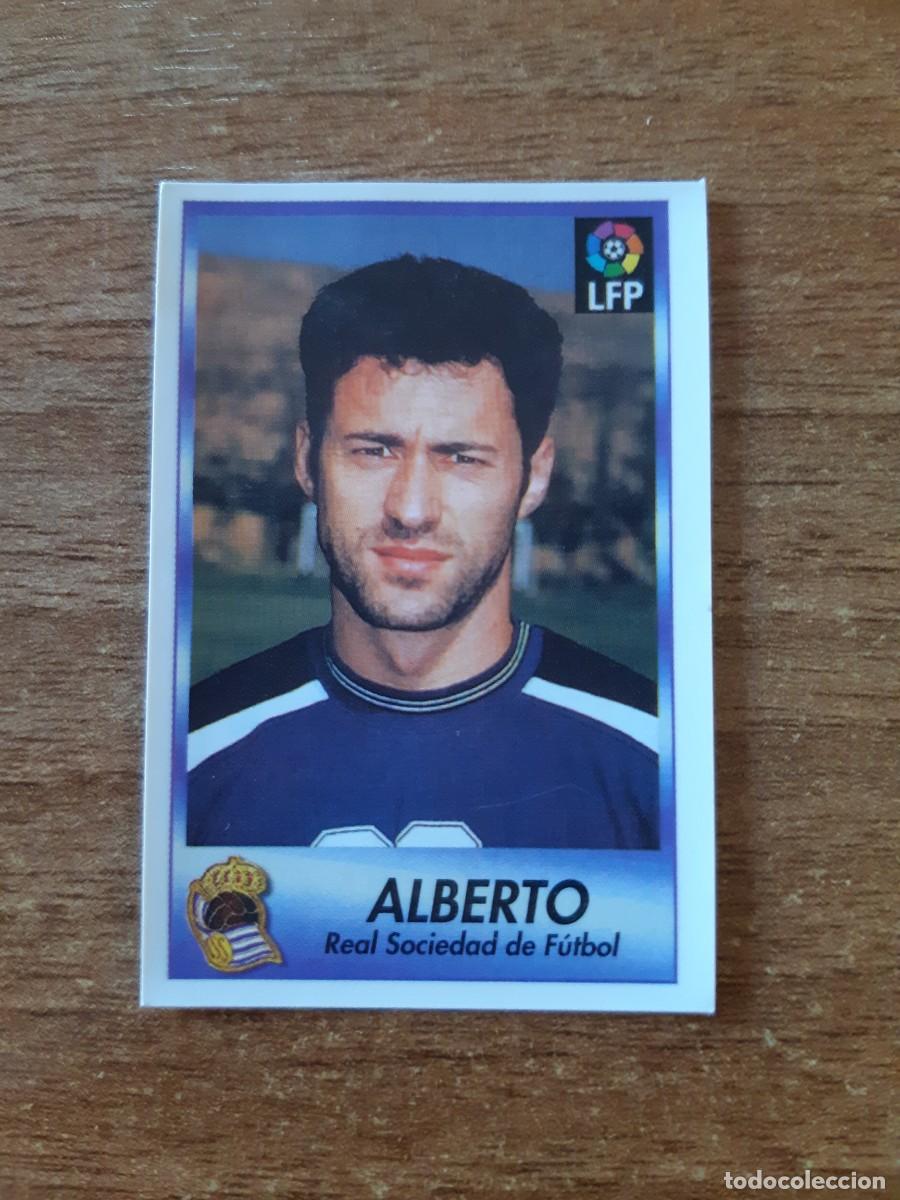 Cromos de F&uacute;tbol: N&deg;223 Alberto (Real Sociedad) Liga 96-97 BOLLYCAO. Trasera Sigue La Liga. Nunca pegado, sin pegar