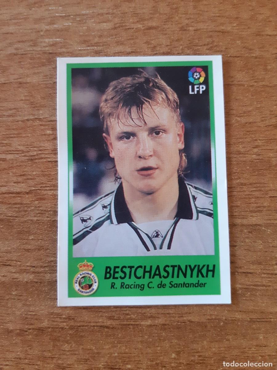 Cromos de F&uacute;tbol: N&deg;206 Bestchastnykh (Racing Santander) Liga 96-97 BOLLYCAO. Trasera normal. Nunca pegado, sin pegar