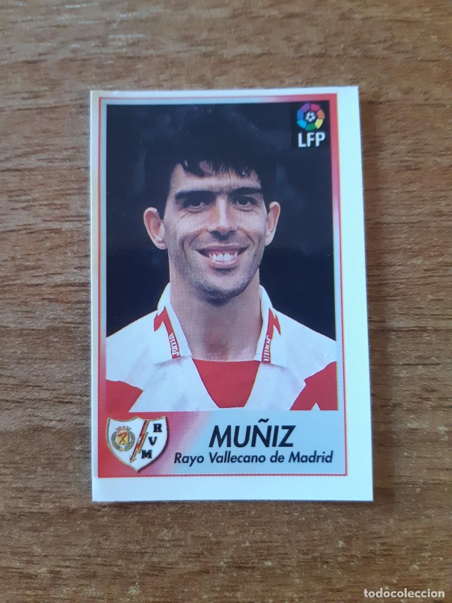 Cartes &agrave; collectionner de Football: N&deg;185 Mu&ntilde;iz (Rayo Vallecano) Liga 96-97 BOLLYCAO. Trasera Sigue La Liga. Nunca pegado, sin pegar