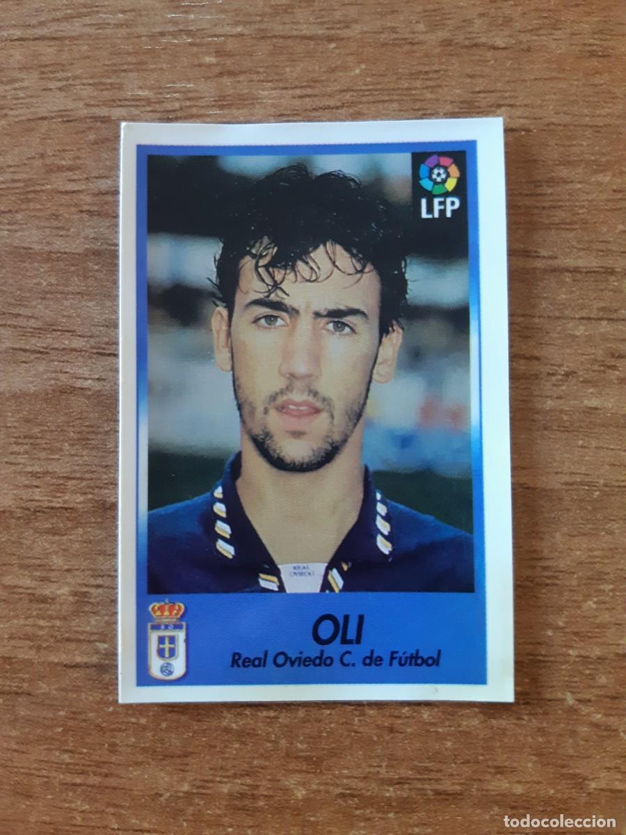 Cromos de F&uacute;tbol: N&deg;181 Oli (Oviedo) Liga 96-97 BOLLYCAO. Trasera Sigue La Liga. Nunca pegado, sin pegar