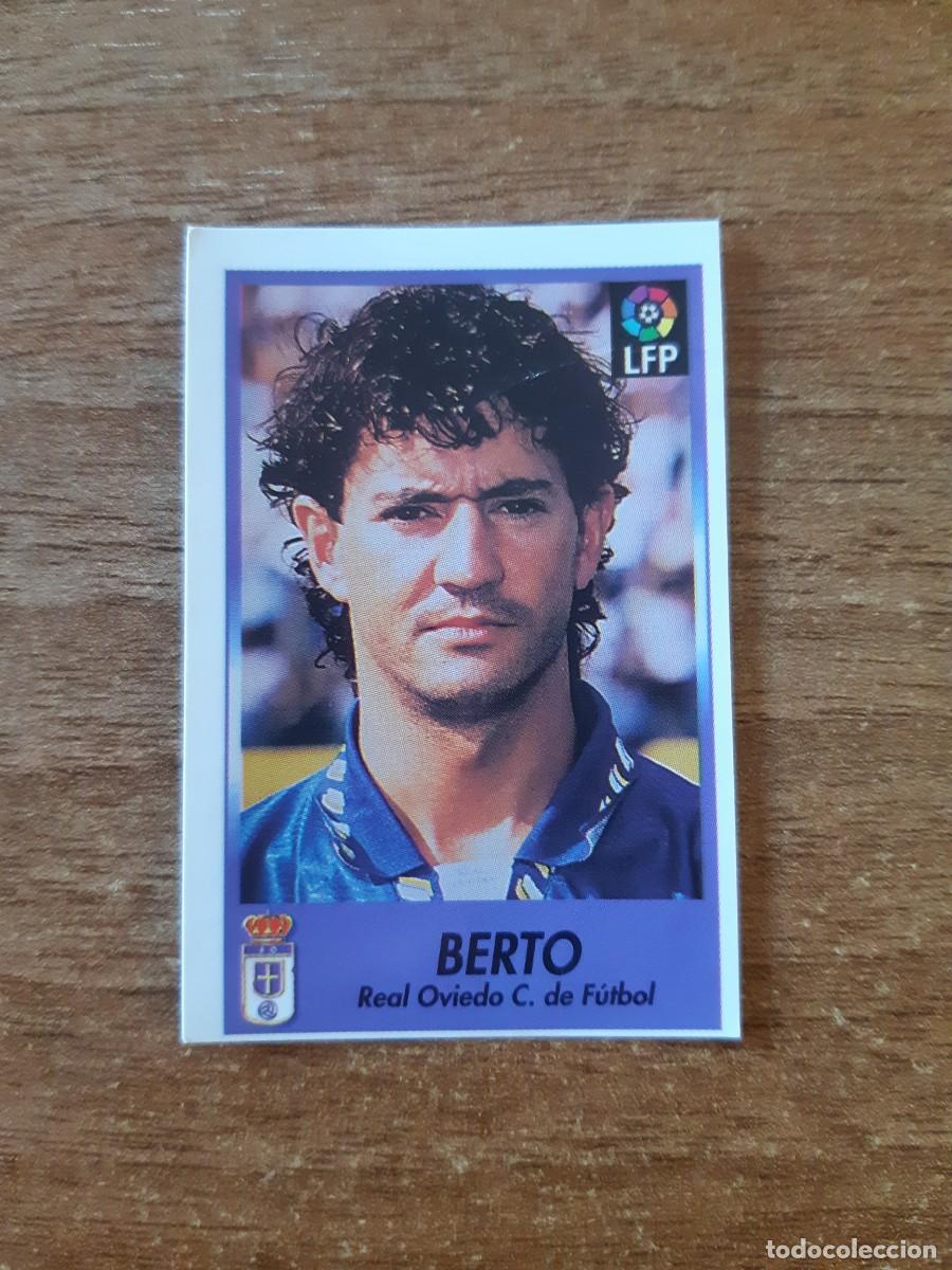 Cromos de F&uacute;tbol: N&deg;176 Berto (Oviedo) Liga 96-97 BOLLYCAO. Trasera Sigue La Liga. Nunca pegado, sin pegar