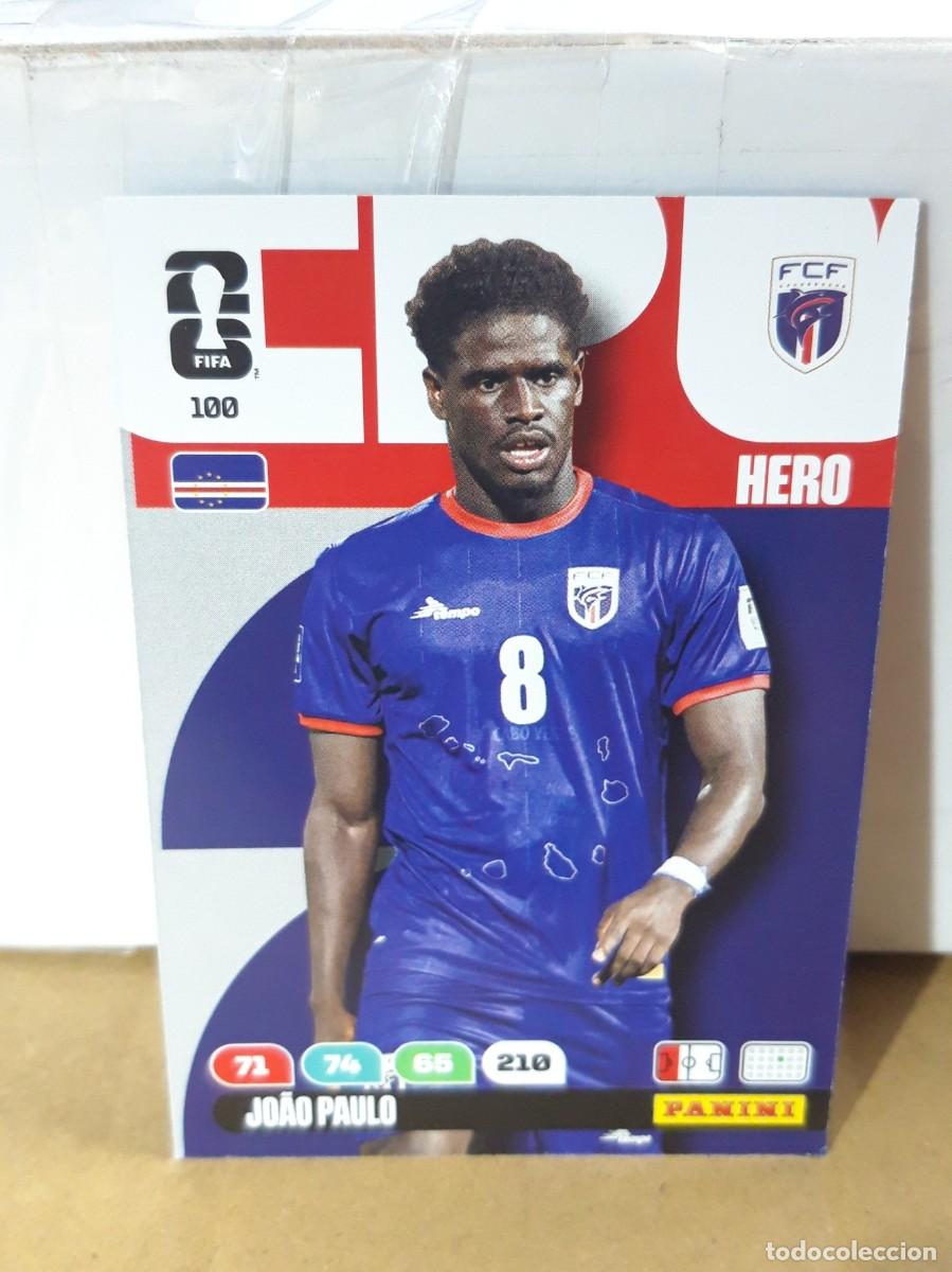 Figurine di Calcio: JOAO PAULO CABO VERDE N&ordm; 100 HERO ADRENALYN FIFA WORLD CUP 2026 PANINI