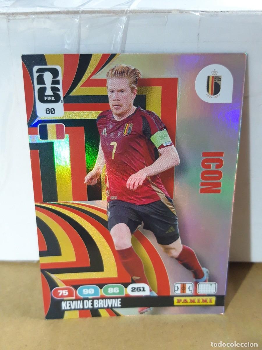 Figurine di Calcio: KEVIN DE BRUYNE BELGICA N&ordm; 60 ICON ADRENALYN FIFA WORLD CUP 2026 PANINI