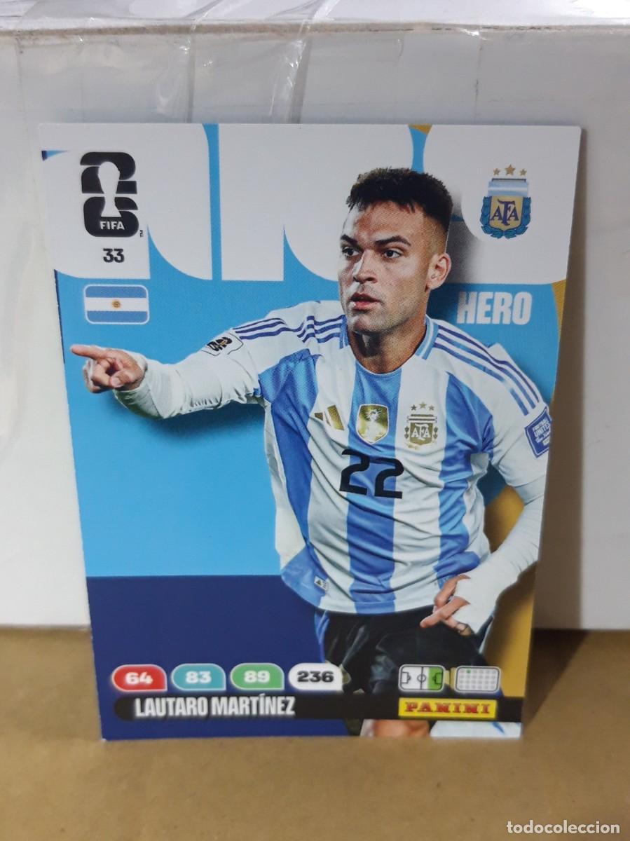 Football Stickers: LAUTARO MARTINEZ ARGENTINA N&ordm; 33 HERO ADRENALYN FIFA WORLD CUP 2026 PANINI