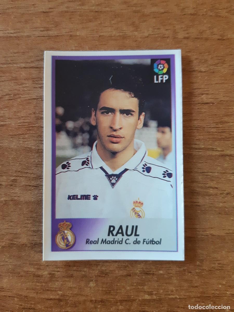 Cromos de F&uacute;tbol: N&deg;167 Ra&uacute;l (Real Madrid) Liga 96-97 BOLLYCAO. Trasera normal. Nunca pegado, sin pegar