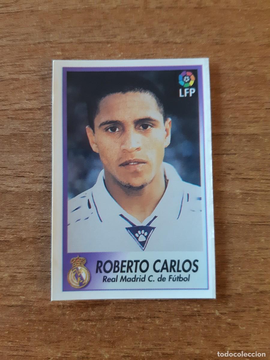 Cromos de F&uacute;tbol: N&deg;163 Roberto Carlos (Real Madrid) ROOKIE Liga 96-97 BOLLYCAO. Trasera normal. Nunca pegado