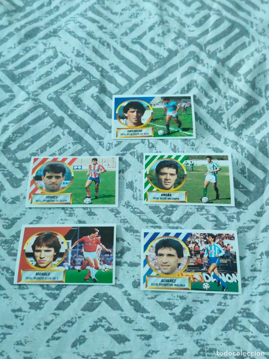 Cromos de F&uacute;tbol: Lote 5 cromos &Uacute;ltimos fichajes Liga Este 88 / 89NUNCA PEGADO