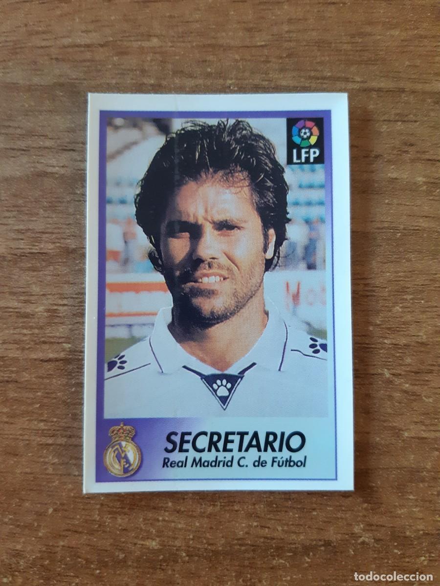 Cromos de F&uacute;tbol: N&deg;160 Secretario (Real Madrid) Liga 96-97 BOLLYCAO. Trasera Sigue La Liga. Nunca pegado, sin pegar
