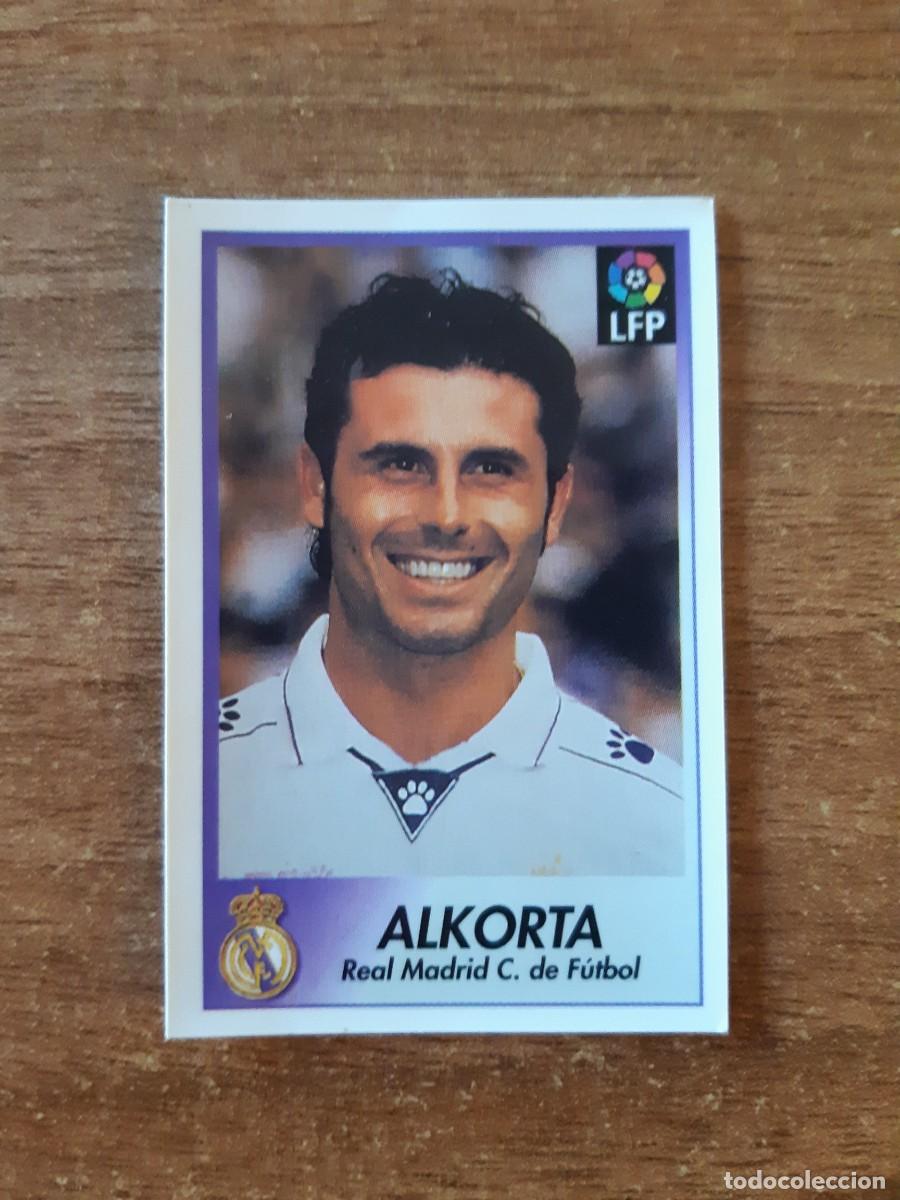 Cromos de F&uacute;tbol: N&deg;159 Alkorta (Real Madrid) Liga 96-97 BOLLYCAO. Trasera Sigue La Liga. Nunca pegado, sin pegar