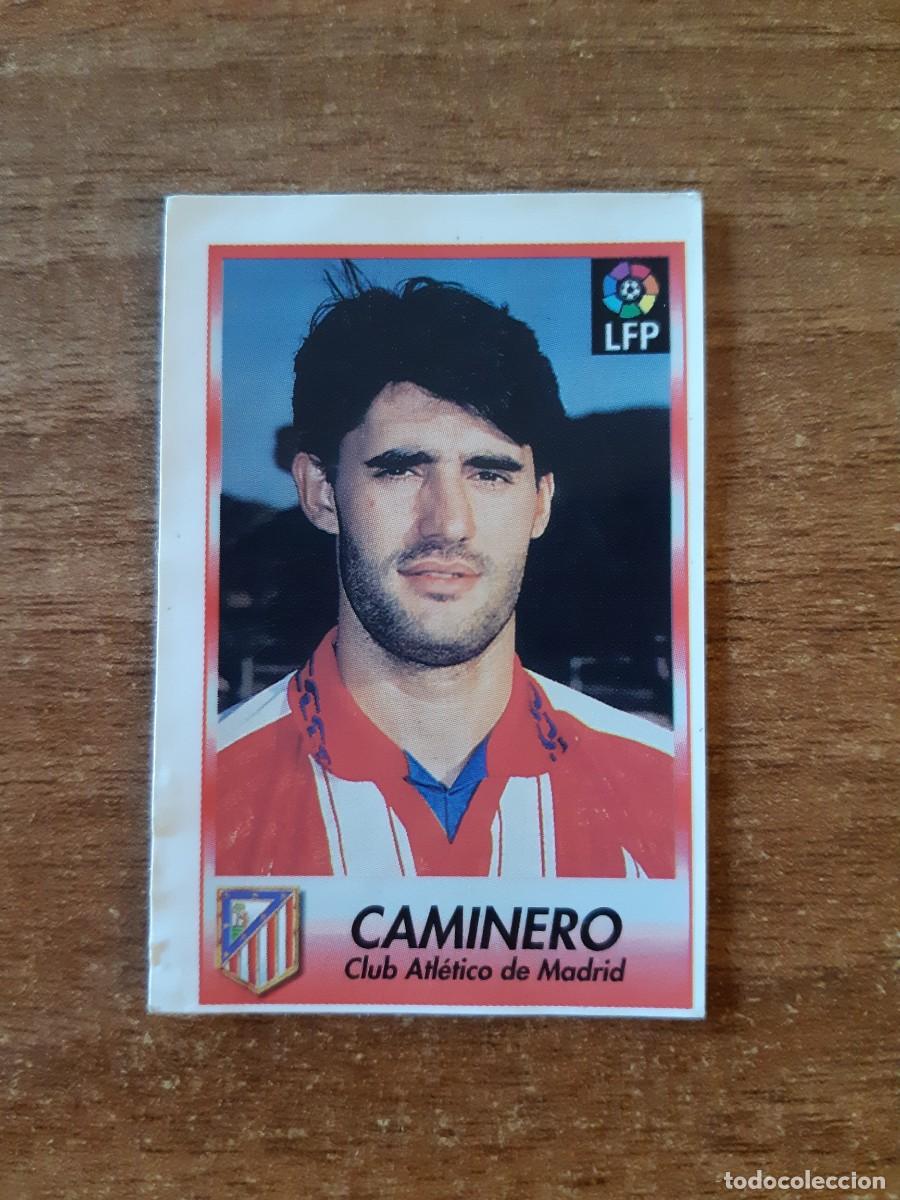 Cromos de F&uacute;tbol: N&deg;152 Caminero (Atl&eacute;tico Madrid) Liga 96-97 BOLLYCAO. Trasera normal. Nunca pegado, sin pegar