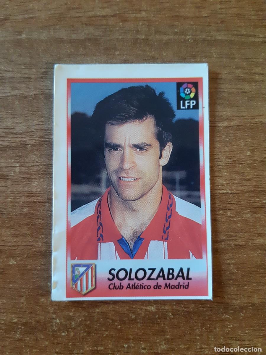 Cromos de F&uacute;tbol: N&deg;148 Solozabal (Atl&eacute;tico Madrid) Liga 96-97 BOLLYCAO. Trasera normal. Nunca pegado, sin pegar