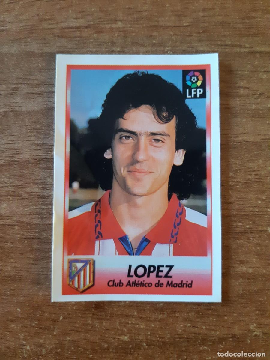 Cromos de F&uacute;tbol: N&deg;146 L&oacute;pez (Atl&eacute;tico Madrid) Liga 96-97 BOLLYCAO. Trasera Sigue La Liga. Nunca pegado, sin pegar