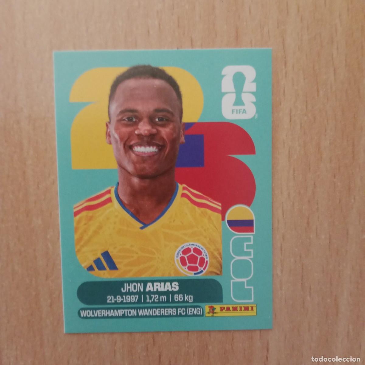 Cromos de F&uacute;tbol: JHON ARIAS , COLOMBIA , STICKER CROMO N&ordm; COL 17 , FIFA WORLD CUP 2026 - PANINI - A&Ntilde;O 2026.