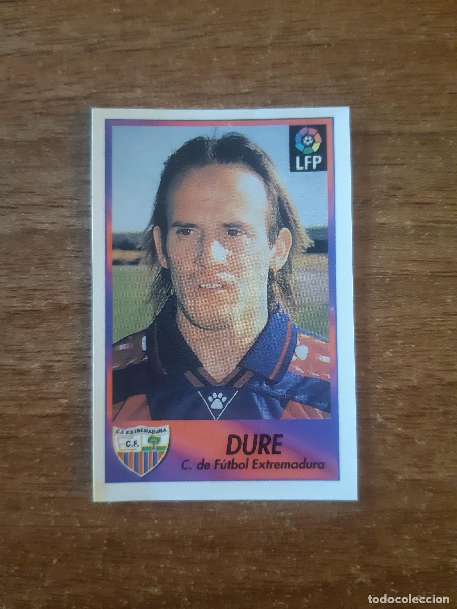 Football Stickers: N&deg;101 Dur&eacute; (Extremadura) Liga 96-97 BOLLYCAO. Trasera Sigue La Liga. Nunca pegado, sin pegar