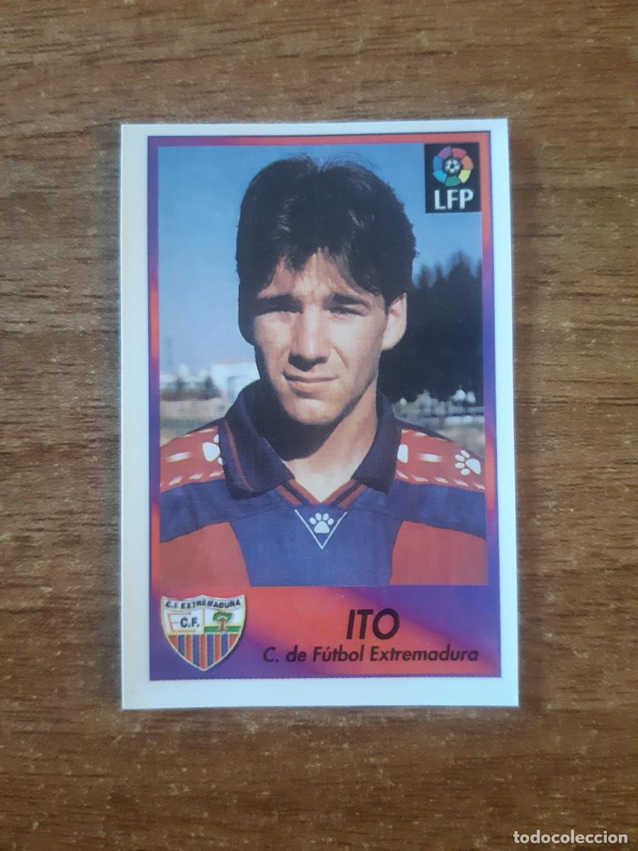 Football Stickers: N&deg;97 Ito (Extremadura) Liga 96-97 BOLLYCAO. Trasera Sigue La Liga. Nunca pegado, sin pegar