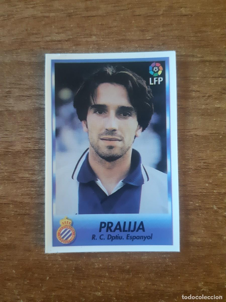 Fu&szlig;ball-Sticker: N&deg;85 Pralija (Espa&ntilde;ol) Liga 96-97 BOLLYCAO. Trasera normal. Nunca pegado, sin pegar