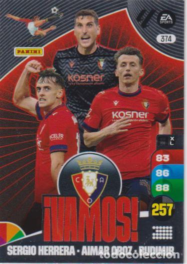 Cromos de F&uacute;tbol: SERGIO HERRERA - AIMAR OROZ - BUDIMIR - &iexcl;VAMOS! - PANINI ADRENALYN XL LA LIBA 2024-25