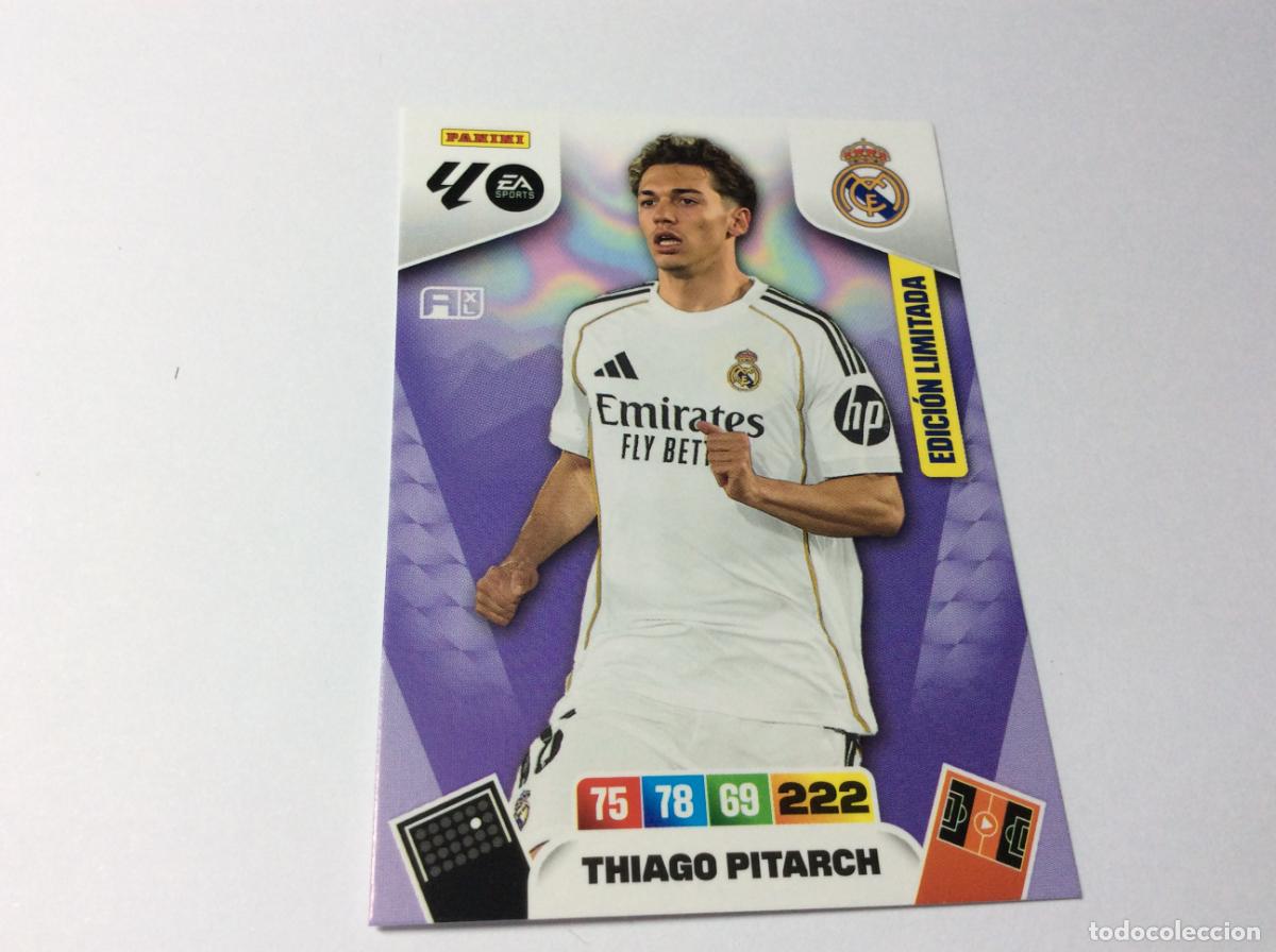 Cromos de F&uacute;tbol: Thiago Pitarch Edici&oacute;n Limitada Real Madrid Adrenalyn 25/26 2025 2026 Panini