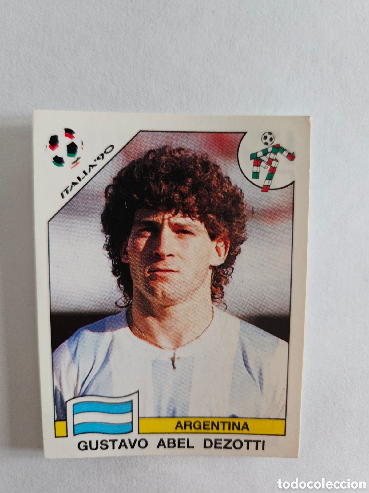 Cromos de F&uacute;tbol: GUSTAVO ABEL DEZOTTI ARGENTINA 131 MUNDIAL ITALIA 1990 90 PANINI NUNCA PEGADO SIN PEGAR