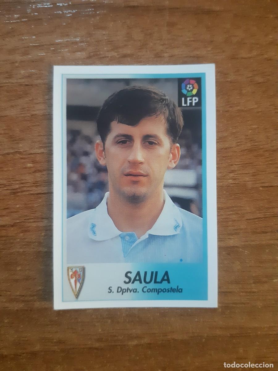 Cromos de F&uacute;tbol: N&deg;57 Saula (Compostela) Liga 96-97 BOLLYCAO. Trasera Sigue La Liga. Nunca pegado, sin pegar