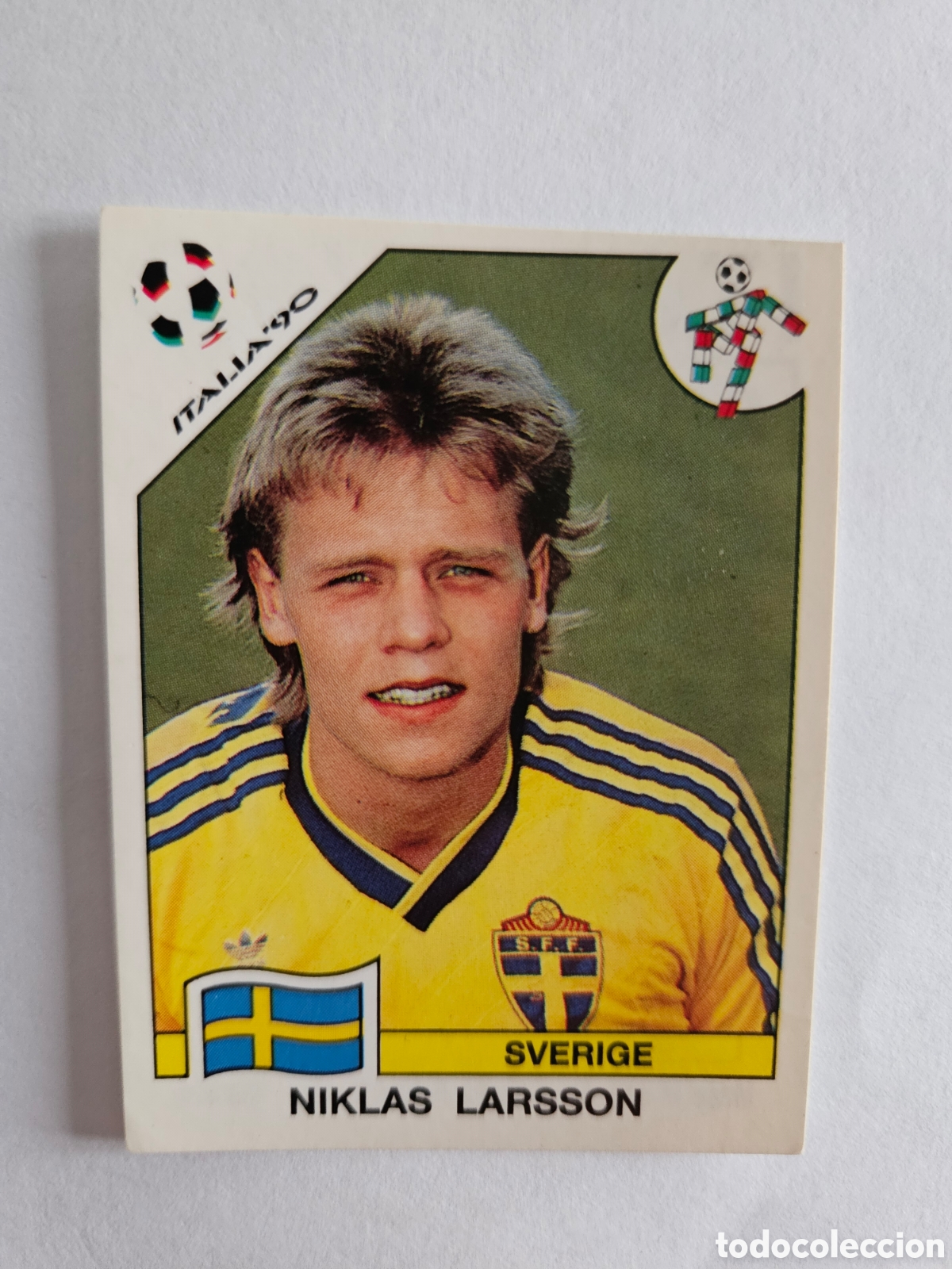 Cromos de F&uacute;tbol: NIKLAS LARSSON SELECCION SUECIA 243 MUNDIAL ITALIA 1990 90 PANINI NUNCA PEGADO SIN PEGAR