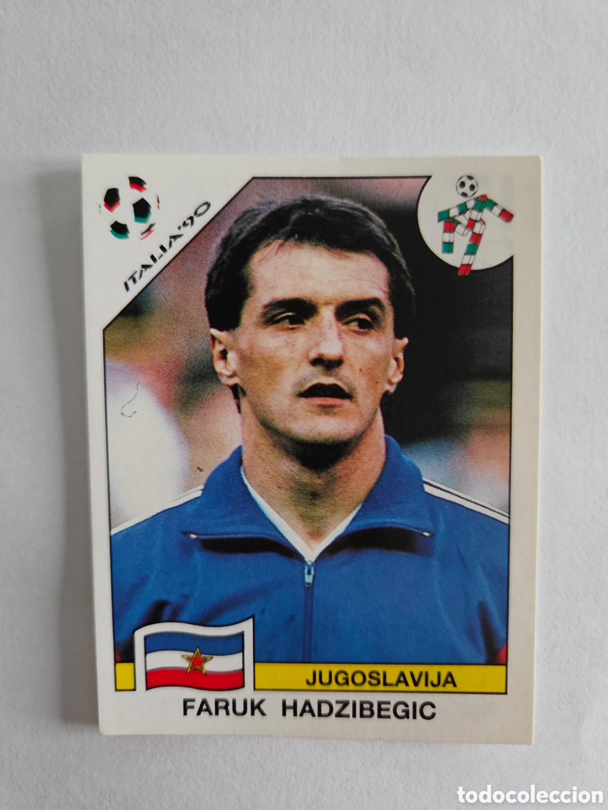 Cartes &agrave; collectionner de Football: FARUK HADZIBEGIC SELECCION YUGOSLAVIA 274 MUNDIAL ITALIA 1990 90 PANINI NUNCA PEGADO SIN PEGAR