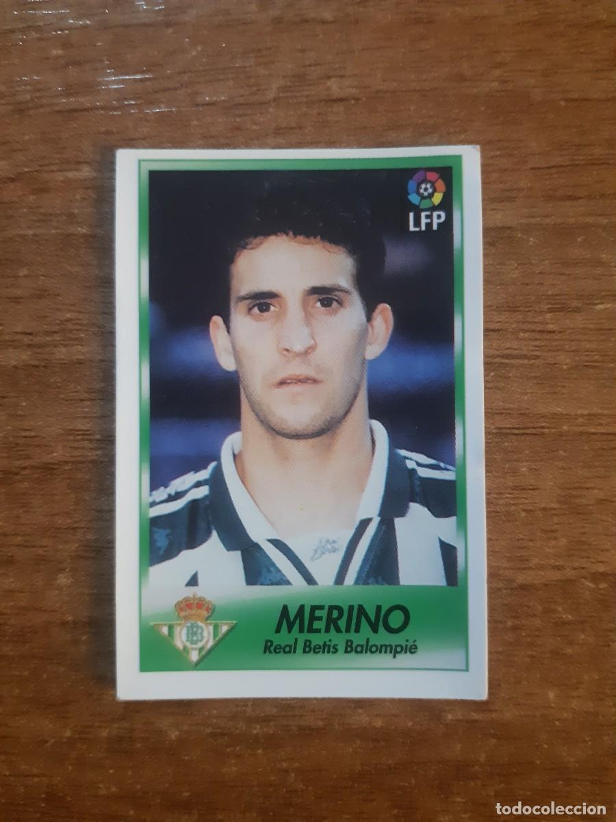 Fu&szlig;ball-Sticker: N&deg;17 Merino (Betis) Liga 96-97 BOLLYCAO. Trasera normal. Nunca pegado, sin pegar