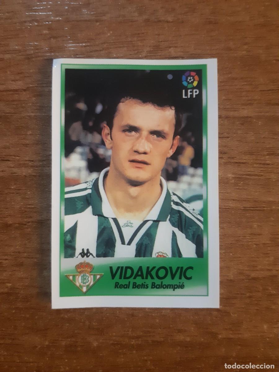Cartes &agrave; collectionner de Football: N&deg;16 Vidakovic (Betis) Liga 96-97 BOLLYCAO. Trasera Sigue La Liga. Nunca pegado, sin pegar