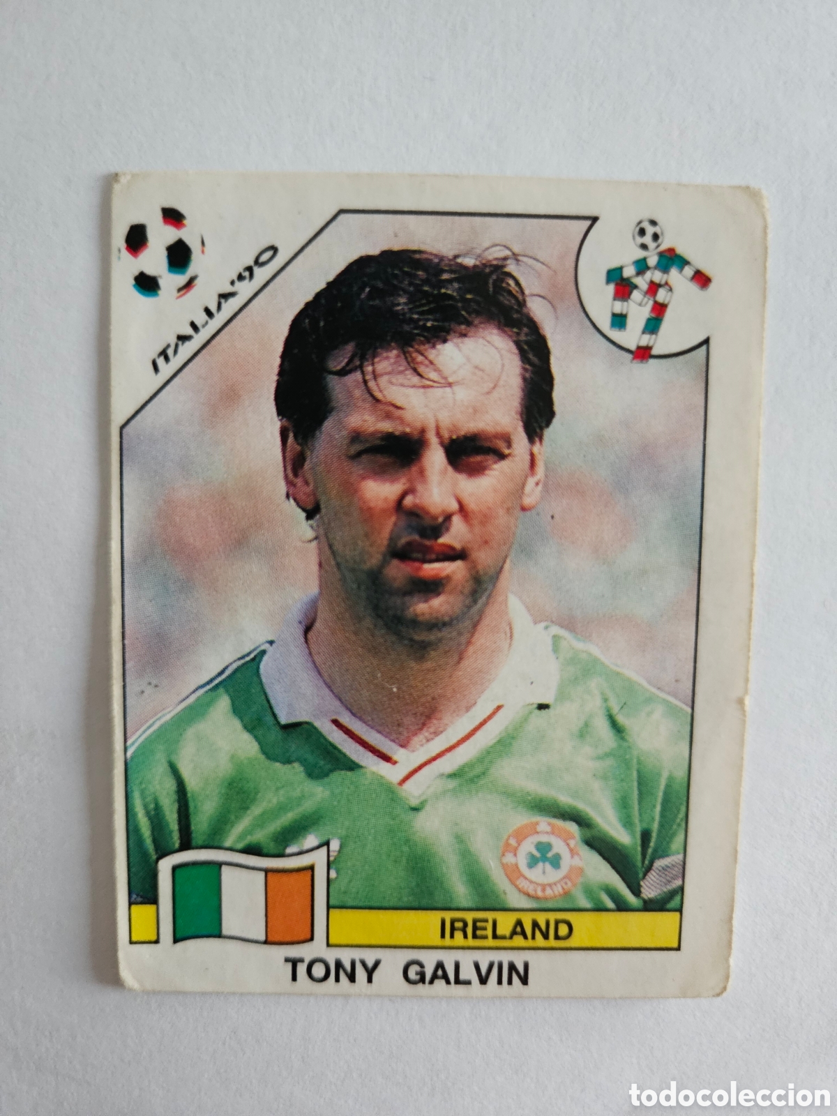 Cartes &agrave; collectionner de Football: TONY GALVIN IRLANDA 435 MUNDIAL ITALIA 1990 90 PANINI NUNCA PEGADO SIN PEGAR